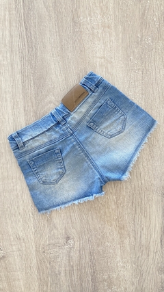 Short Mimo - Talle XL (12/18 meses) - Jean celeste bordado - comprar online