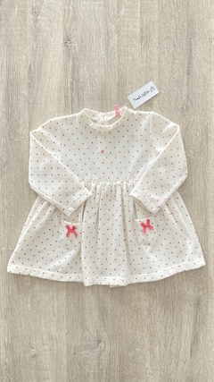 Vestido Losan - Talle 3/6M - lanilla