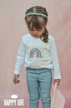 Remera Happy Life - Talle 6 meses - Rainbow en internet