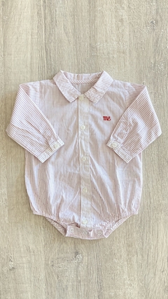 Body camisa Magdalena Espósito - Talle 6m - cuadros