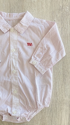 Body camisa Magdalena Espósito - Talle 6m - cuadros - comprar online