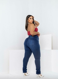 Calça Feminina Jeans Skinny Plus Size Cintura Alta - comprar online