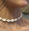 Choker de Buzios tendência verão colar de conchas natural praia