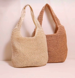 Bolsa Palha Feminina de Ombro Alça grossa - Verão Lazer Casual Praia Bolsa Grande