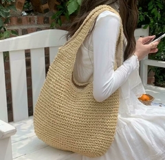 Bolsa Palha Feminina de Ombro Alça grossa - Verão Lazer Casual Praia Bolsa Grande - loja online