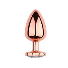 Plug anal rose com pedra de coração - comprar online