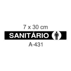 Placa de Sinalização - Sanitário Masculino 7x30