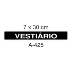 Placa de Sinalização - Vestiário - 7x30
