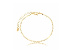 Pulseira Bolinhas Achatadas Banho de Ouro 18K - comprar online