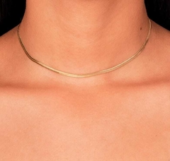 Choker Fita 3mm no Ouro