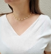 Choker Pérolas Orgânicas Banho de Ouro 18K