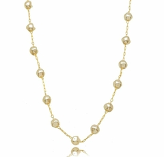 Choker Pérolas Orgânicas Banho de Ouro 18K - comprar online