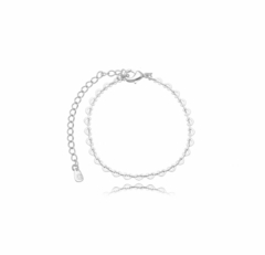 Pulseira Mini Coração Banho de Ródio Branco