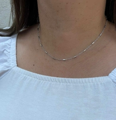 Choker Canutilhos Banho de Ródio Branco