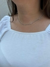 Choker Bolinha Banho de Ródio Branco