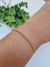 Bracelete Detalhes Torcido Banho de Ouro 18K