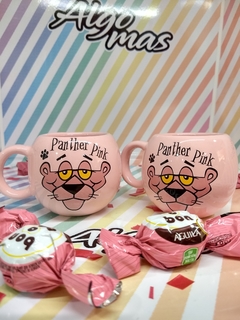 MATE CON AZA PANTHER PINK, MINIONS. - tienda online