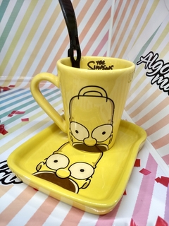 SET TAZA, PLATO Y CUCHARA PERSONAJES. - tienda online