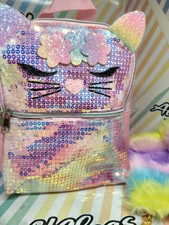 MOCHILAS GATITO FLORES