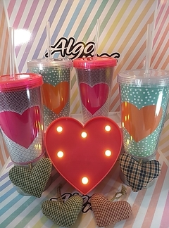 VASOS ACRÍLICO CORAZÓN