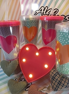 VASOS ACRÍLICO CORAZÓN - comprar online