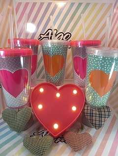 VASOS ACRÍLICO CORAZÓN en internet