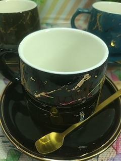 SET TAZA DORADO - Algo Mas