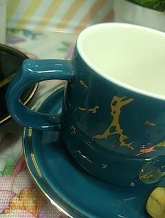 Imagen de SET TAZA DORADO