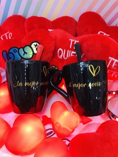 TAZA BLACK MEJOR NOVIA-NOVIO