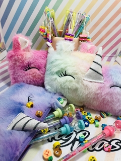 CARTUCHERA PELUCHE UNICORNIO