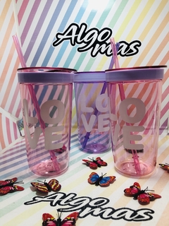 VASO ACRILICO LOVE - Algo Mas