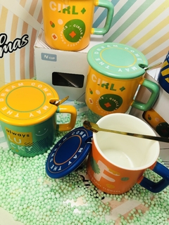 TAZA CERAMICA COLORES - tienda online