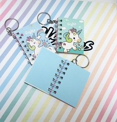 LLAVERO MINI NOTEBOOK UNICORNIO - comprar online