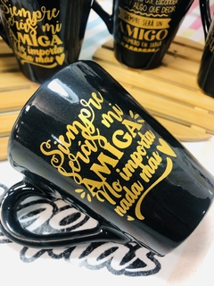 TAZA BLACK DIA DEL AMIGO - Algo Mas