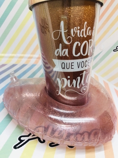 POSA VASO INFLABLE GLITTER - comprar online