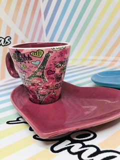 SET TAZA & PLATO CORAZÓN - comprar online