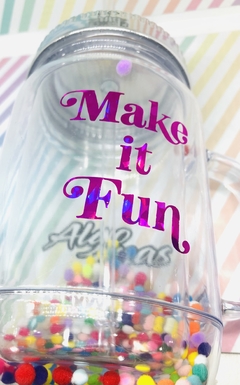 Vasos Make It Fun Pompones de Colores - comprar online