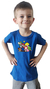 Remera azul Mario Bross manga corta