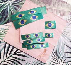 100 Etiqueta BRASIL - modelo bandeirinha