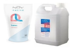 Combo 1 Polvo Decolorante Lurex Extra Rápido Azul - Doy Pack x 690 g + 1 Emulsión Oxidante Estabilizada 40 Vol x 1900 ml - Nov