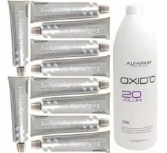 Combo 12 Tinturas Evolution of The Color x 60 g + 1 Ap Ossígeno Crema 20 Vol x 1000 cc - Alfa Parf