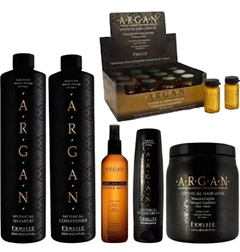 Combo 12 Tratamientos Argán x 15 ml +1 Shampoo Argán x 900 ml + 1 Conditioner Argán x 900 ml + 1 Brillo Argán x 120 ml + 1 Crema de Peinado Argán x 250 g + 1 Máscara Argán x 1000 g - Fidelité