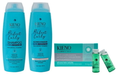 Combo 1 Shampoo Perfect Curly x 350 ml + 1 Acondicionador Perfect Curly x 350 ml + 1 Activador de Rulos Perfect Curly x 150 cc + 12 Ampollas Perfect Curly x 15 cc - Kleno