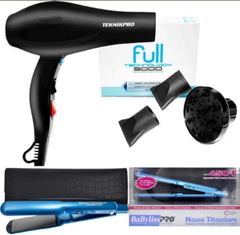 Combo 1 Plancha 9559 con Estuche Babyliss x 1 unid - Babyliss + 1 Secador Full 5000 Tecno x 1 unid - Teknikpro