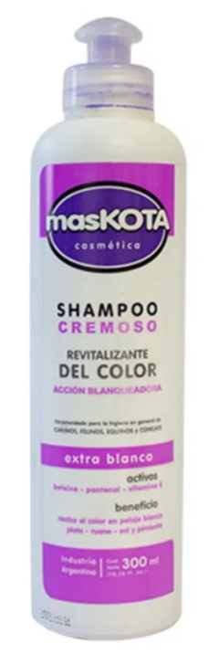 Shampoo Pelaje Blanco - Revitalizante del Color x 300 ml - Maskota