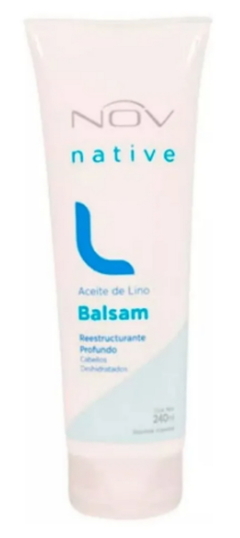 Combo 1 Shampoo Aceite de Lino x 240 ml + 1 Balsam Aceite de Lino x 240 ml + 1 Nutrición Aceite de Lino x 220 g - Nov en internet