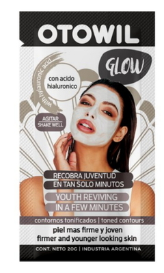 Máscara Facial Glow - Anti Age Hyaluronic Acid Sachet x 20 g - Otowil