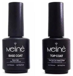 Combo 6 Esmaltes Semipermanentes x 15 ml A Elección + 1 Esmalte Semipermanente Base Coat x 15 ml + 1 Esmalte Semipermanente Top Coat x 15 ml - Meliné - comprar online