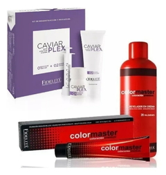 Combo 24 Tinturas Colormaster x 60 g + 2 Reveladores 20 vol x 990 ml + 1 Caviar Plex Kit Hair Additive System / Step 1 & 2 x 1 unid - Fidelité