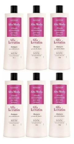 Kit 6 Alfa Keratin Shampoo x 300 ml - Alta Moda